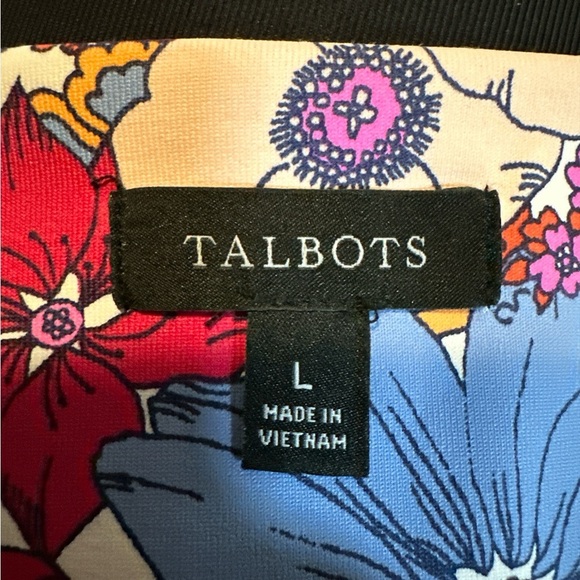 Talbots Red and Blue Floral Dress - Picture 6 of 7